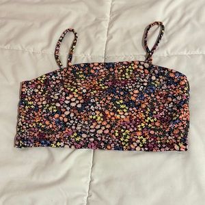 H&M Floral Bandeau Crop Top SZ: XS